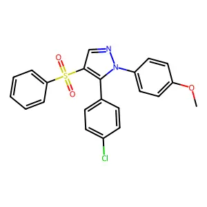 5-(4-chlorophenyl)-1-(4-methoxyphenyl)-4-(phenylsulfonyl)-1H-pyrazole structure