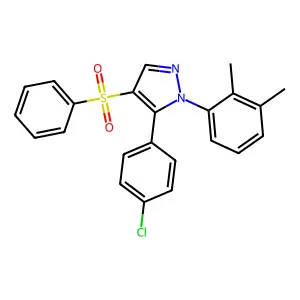 5-(4-chlorophenyl)-1-(2,3-dimethylphenyl)-4-(phenylsulfonyl)-1H-pyrazole structure