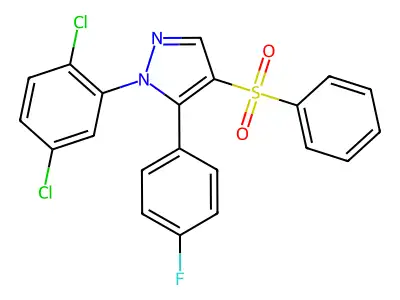 4-(Benzenesulfonyl)-1-(2,5-dichlorophenyl)-5-(4-fluorophenyl)pyrazole structure