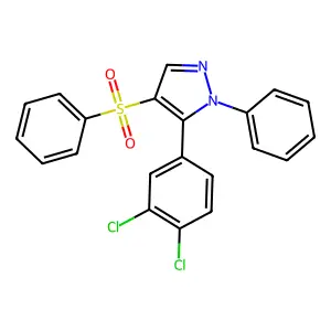 5-(3,4-dichlorophenyl)-1-phenyl-4-(phenylsulfonyl)-1H-pyrazole structure