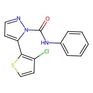 5-(3-chloro-2-thienyl)-N-phenyl-1H-pyrazole-1-carboxamide structure