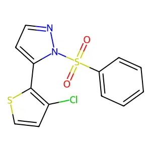 5-(3-chloro-2-thienyl)-1-(phenylsulfonyl)-1H-pyrazole structure