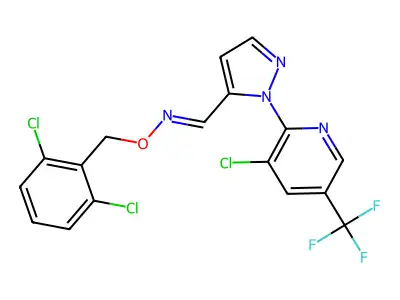 1-(3-CHLORO-5-(TRIFLUOROMETHYL)-2-PYRIDINYL)-1H-PYRAZOLE-5-CARBALDEHYDE O-2,6-DICHLOROBENZYL OXIME structure