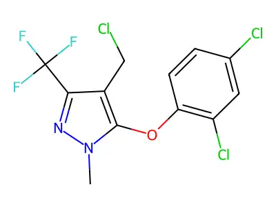 4-(Chloromethyl)-5-(2,4-dichlorophenoxy)-1-methyl-3-(trifluoromethyl)-1H-pyrazole structure