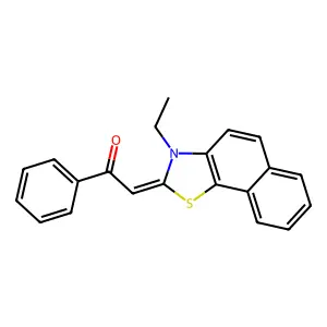 (2Z)-2-(3-ethylnaphtho[2,1-d][1,3]thiazol-2(3H)-ylidene)-1-phenylethanone structure