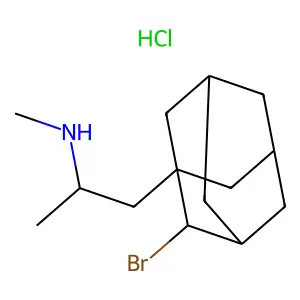 1-(2-Bromoadamantan-1-yl)-N-methylpropan-2-amine--hydrogen chloride (1/1) structure