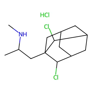 1-(2,8-Dichloroadamantan-1-yl)-N-methylpropan-2-amine--hydrogen chloride (1/1) structure