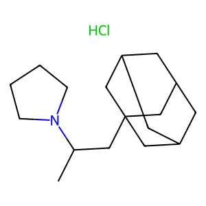 Adamantane, 1-(2-(1-pyrrolidinyl)propyl)-, hydrochloride structure