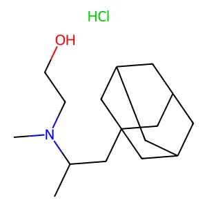 Adamantane, 1-(2-(N-(2-hydroxyethyl)-N-methyl)aminopropyl)-, hydrochloride structure