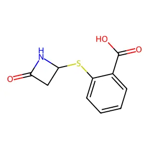 邻-((4-氧代-2-氮杂环丁基)硫基)苯甲酸 structure