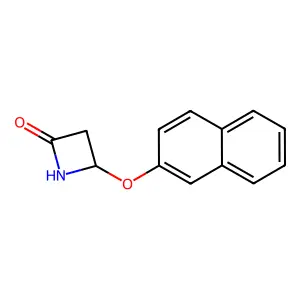 2-Azetidinone, 4-(2-naphthalenyloxy)- structure