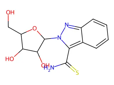 2-Pentofuranosyl-2H-indazole-3-carbothioamide structure