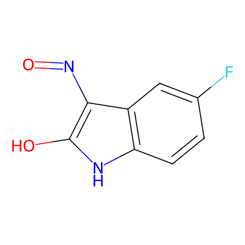 5-fluoro-3-hydroxyimino-1H-indol-2-one structure
