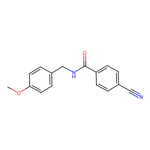 4-cyano-N-(4-methoxybenzyl)benzamide structure