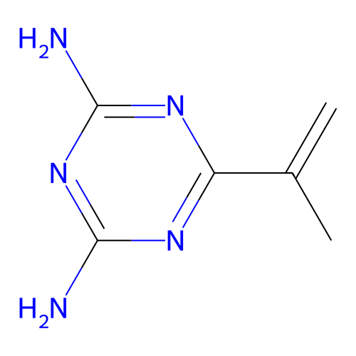 6-Prop-1-en-2-yl-1,3,5-triazine-2,4-diamine structure