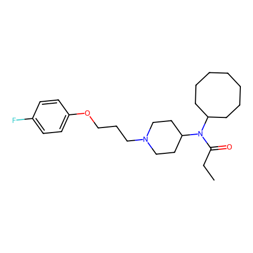 Propanamide, N-cyclooctyl-N-(1-(3-(4-fluorophenoxy)propyl)-4-piperidinyl)- structure