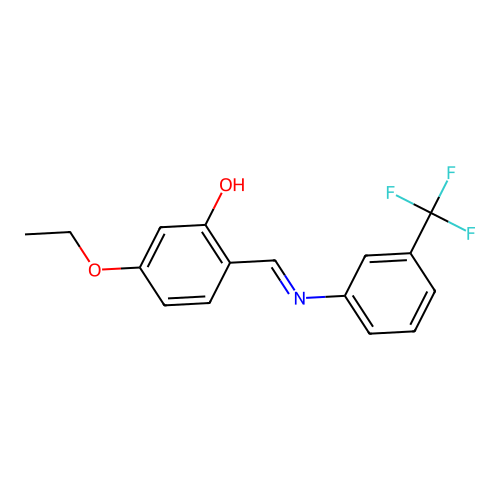 5-Ethoxy-2-({[3-(trifluoromethyl)phenyl]imino}methyl)phenol structure