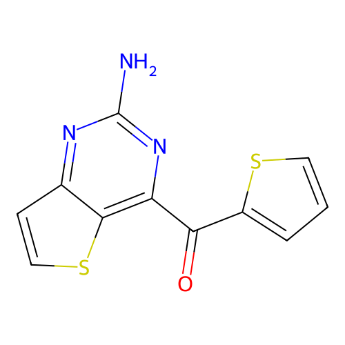 2-Aminothieno[3,2-d]pyrimidin-4-yl 2-thienylmethanone structure