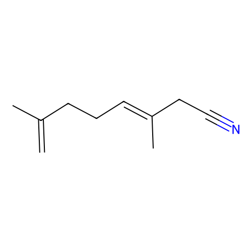 3,7-Octadienenitrile, 3,7-dimethyl- structure