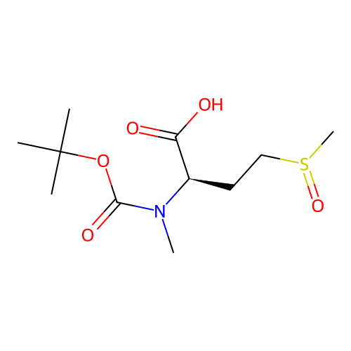 (2R)-2-((tert-butoxycarbonyl)(methyl)amino)-4-(methylsulfinyl)butanoic acid structure