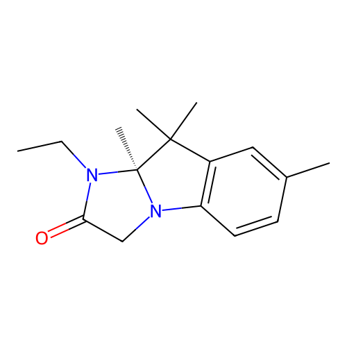 (9aS)-1-ethyl-7,9,9,9a-tetramethyl-9,9a-dihydro-1H-imidazo[1,2-a]indol-2(3H)-one structure