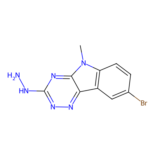 8-bromo-3-hydrazinyl-5-methyl-5H-[1,2,4]triazino[5,6-b]indole structure