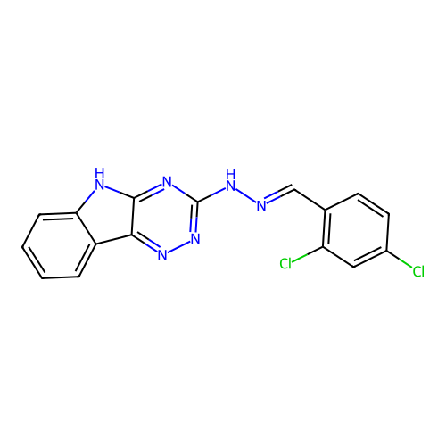 N-(2,4-Dichloro-benzylidene)-N'-(9H-1,3,4,9-tetraaza-fluoren-2-yl)-hydrazine structure