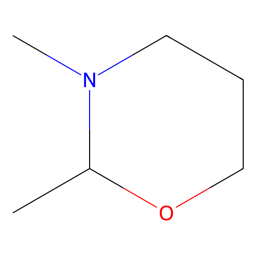 2,3-Dimethylperhydro-1,3-oxazine structure
