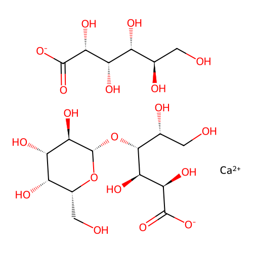 Calcium glubionate anhydrous structure