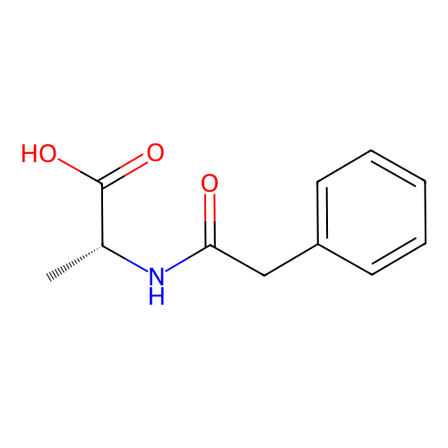 (2R)-2-[(2-phenylacetyl)amino]propanoic acid structure