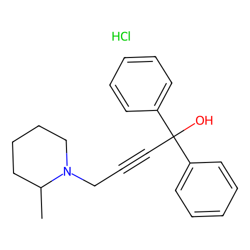 4-(2-Methylpiperidin-1-yl)-1,1-diphenylbut-2-yn-1-ol hydrochloride structure
