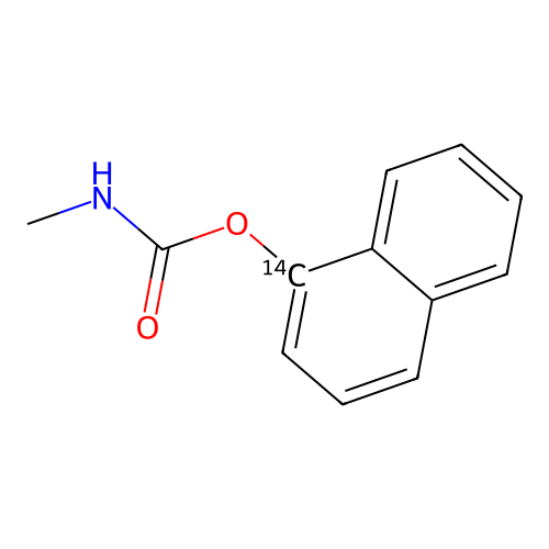 Carbamic acid, methyl-, 1-naphthyl-1-14C ester structure