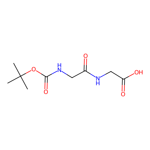 2-(2-{[(Tert-butoxy)carbonyl]amino}acetamido)acetic acid structure