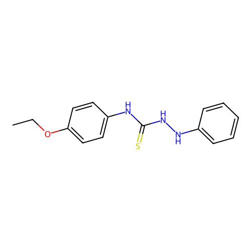 Hydrazinecarbothioamide, N-(4-ethoxyphenyl)-2-phenyl- structure