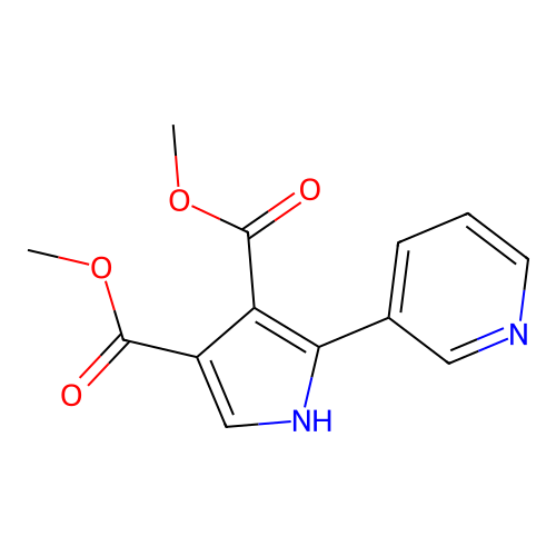 dimethyl 2-pyridin-3-yl-1H-pyrrole-3,4-dicarboxylate structure