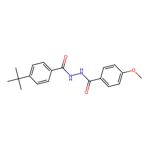4-tert-butyl-N'-[(4-methoxyphenyl)carbonyl]benzohydrazide structure