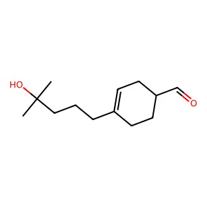 4-(4-羟基-4-甲基戊基)环己-3-烯醛 structure
