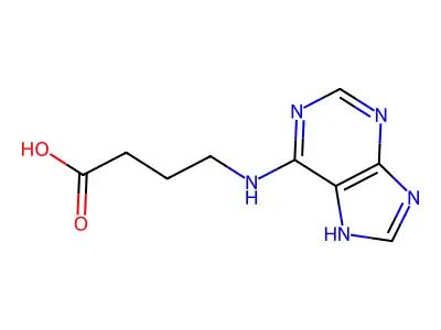 4-(9H-purin-6-ylamino)butanoic acid structure
