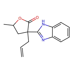 2(3H)-Furanone, dihydro-3-(1H-benzimidazol-2-yl)-5-methyl-3-(2-propenyl)- structure