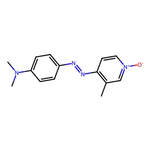 N,N-dimethyl-4-[(3-methyl-1-oxidopyridin-1-ium-4-yl)diazenyl]aniline structure
