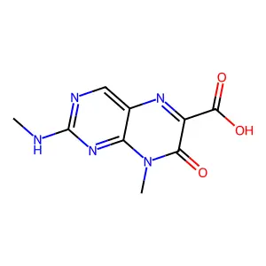 6-Pteridinecarboxylic acid, 7,8-dihydro-8-methyl-2-(methylamino)-7-oxo- structure