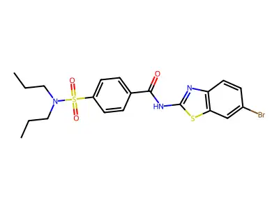 N-(6-bromo-1,3-benzothiazol-2-yl)-4-(dipropylsulfamoyl)benzamide structure