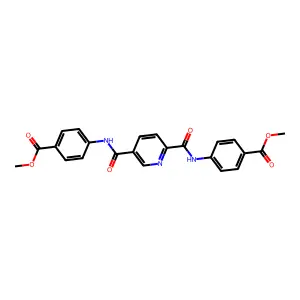 Methyl 4-[[6-[(4-methoxycarbonylphenyl)carbamoyl]pyridine-3-carbonyl]amino]benzoate structure