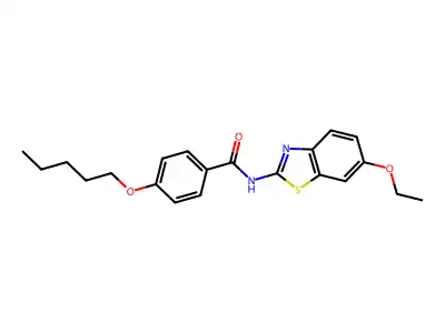 N-(6-ethoxybenzo[d]thiazol-2-yl)-4-(pentyloxy)benzamide structure