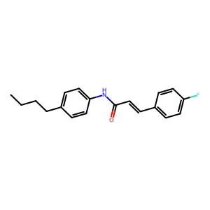 (E)-N-(4-butylphenyl)-3-(4-fluorophenyl)prop-2-enamide structure