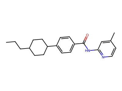 N-(4-methylpyridin-2-yl)-4-(4-propylcyclohexyl)benzamide structure