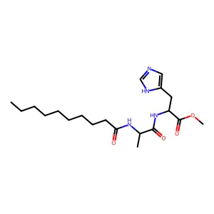 L-Histidine, N-(N-(1-oxodecyl)-L-alanyl)-, methyl ester structure