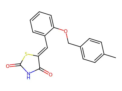 5-[[2-[(4-Methylphenyl)methoxy]phenyl]methylene]-2,4-thiazolidinedione structure