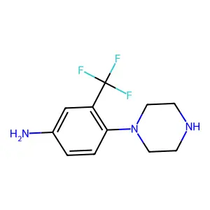 4-Piperazin-1-yl-3-(trifluoromethyl)aniline structure