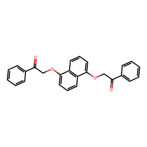 2-{[5-(2-Oxo-2-phenylethoxy)-1-naphthyl]oxy}-1-phenyl-1-ethanone structure
